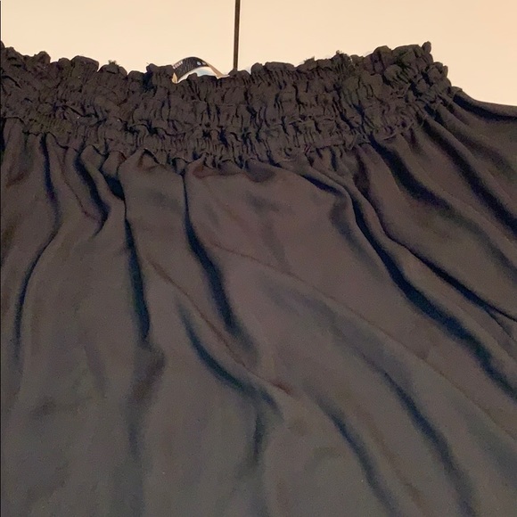 Entro Off The Shoulder Top Sz S Sheer Black Ruffle - Picture 3 of 6